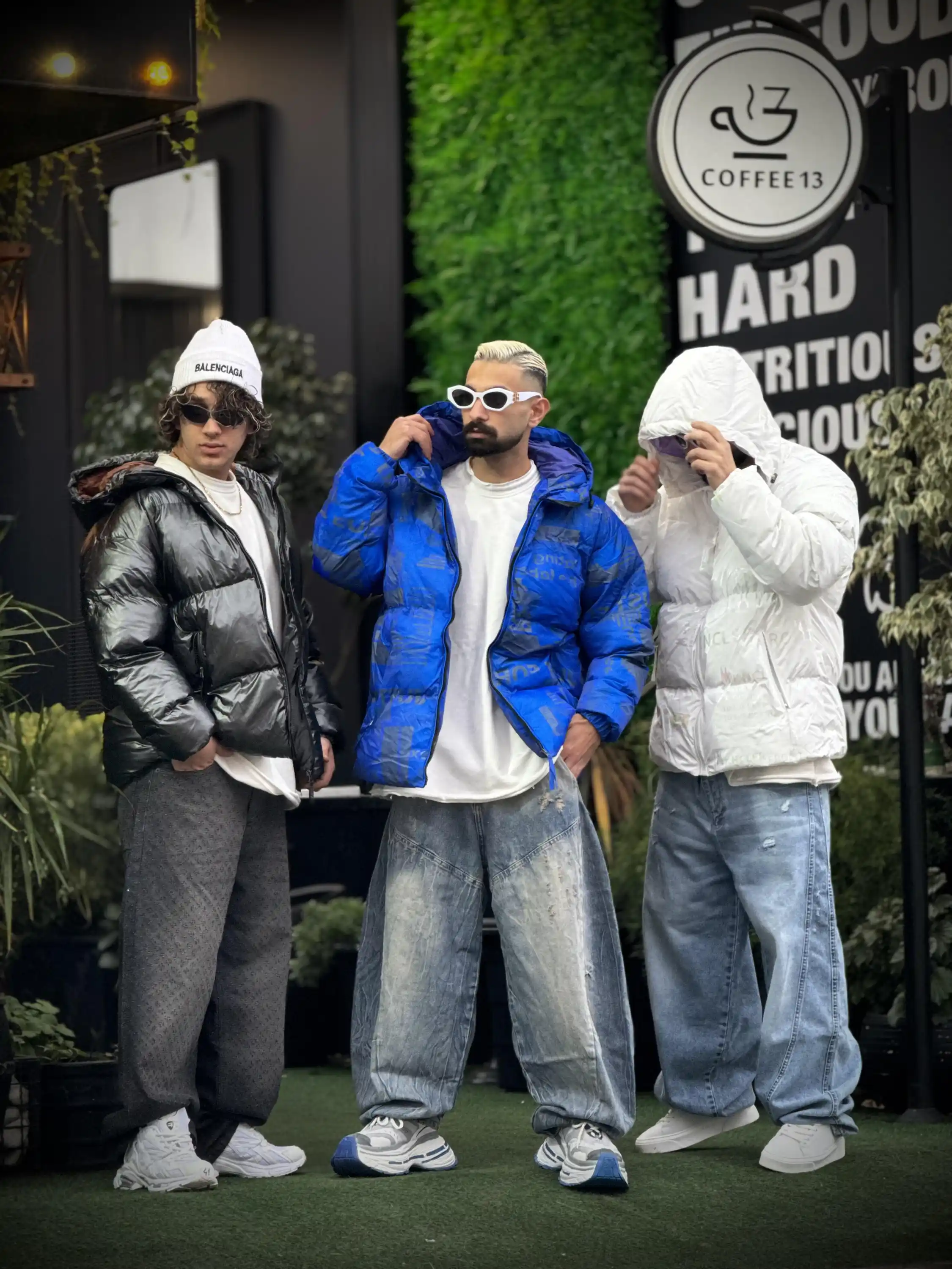 کاپشن کلاه دار طرح دار داخل پشم شیشه کد 53082