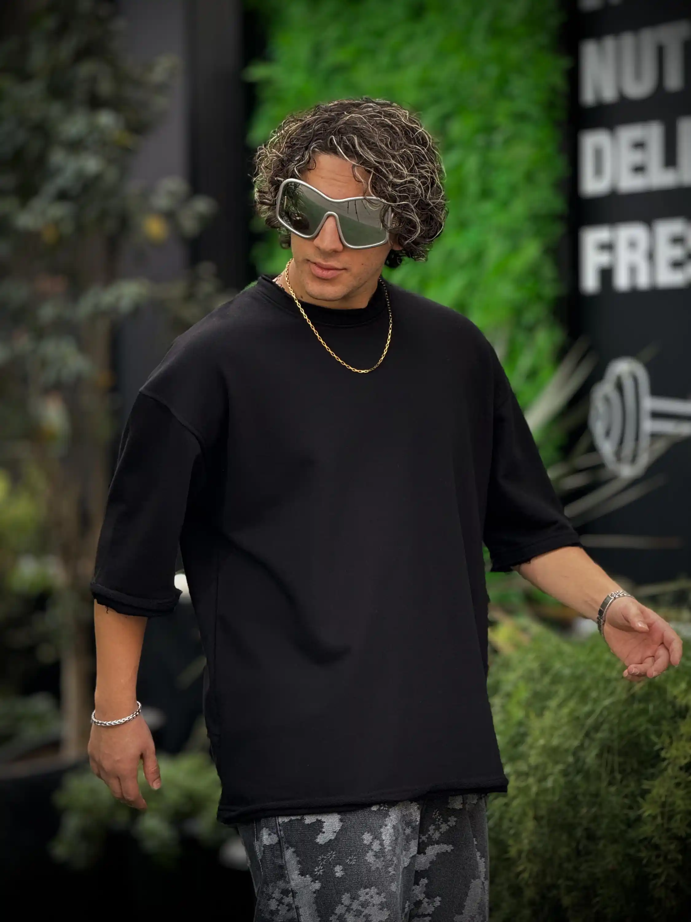 تیشرت آستین سه رب پارچه دورس سه نخ