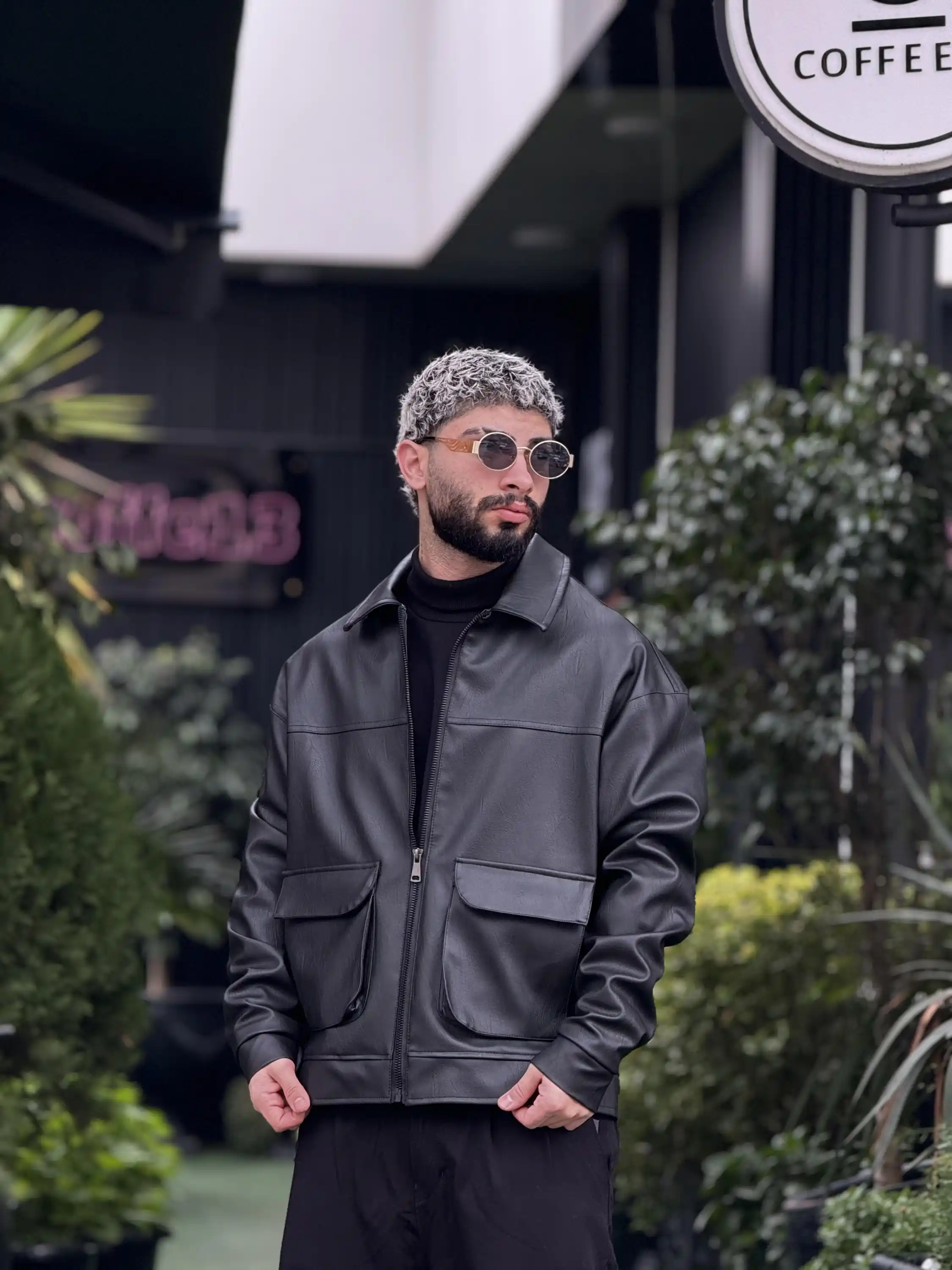 کاپشن چرم خلبانی