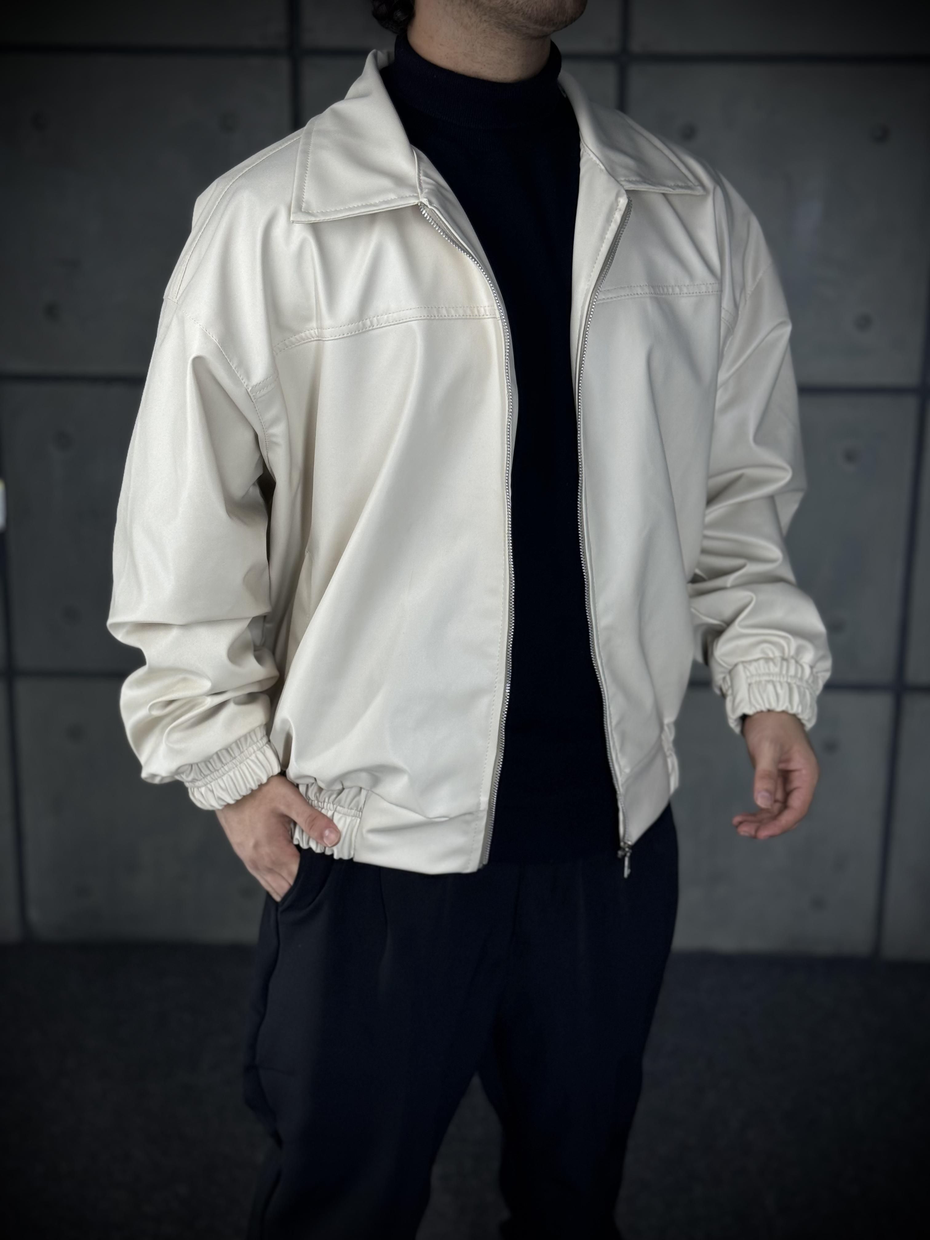 کاپشن چرم خلبانی با آستر داخلی